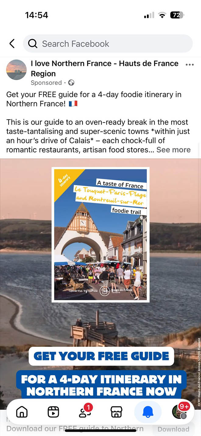 I love northern france - travel case study instagram screenshot